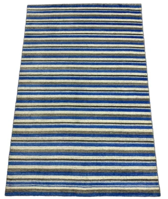 Gabbeh Tapis Beige Bleu Braun 100% Laine Loom Lori Tissé à la Main 114x178 CM - Photo 1/4