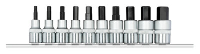 GEDORE 3300023 10-Piece Screwdriver bit sockets 1/2 +rail 10pcs