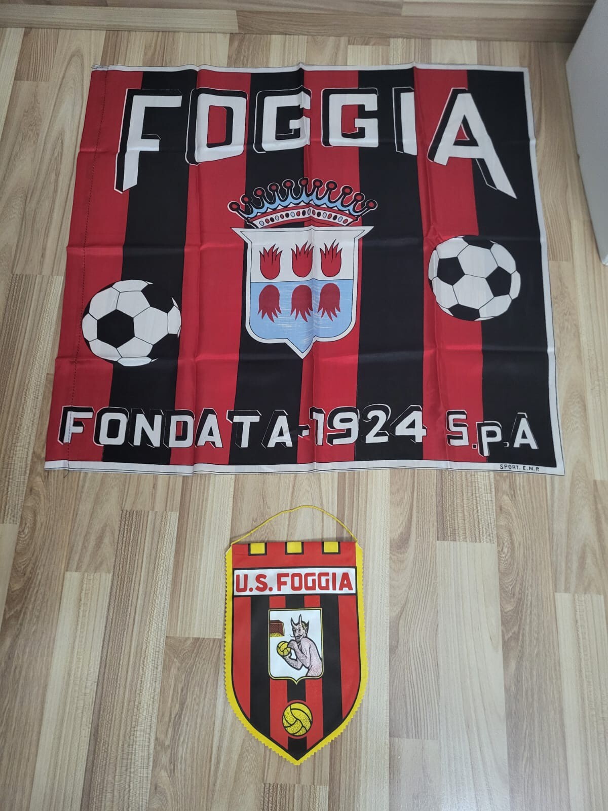 Gagliardetto Gestione Presidenza Fesce/Rosa Rosa Anni 60+ Bandiera Anni 70 Intro