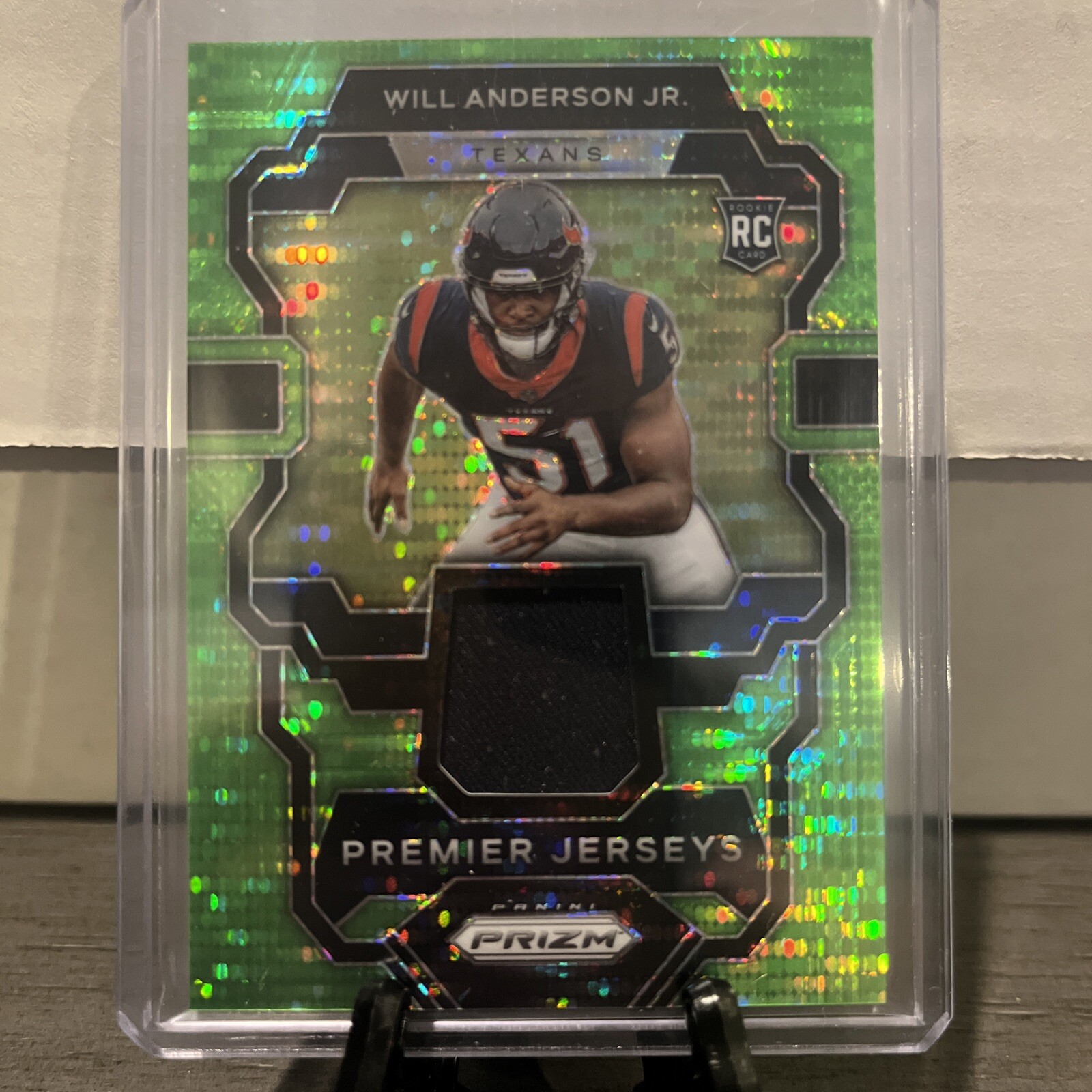 Will Anderson Jr. RC 2023 Prizm Premier Jerseys Neon Green Pulsar Texans