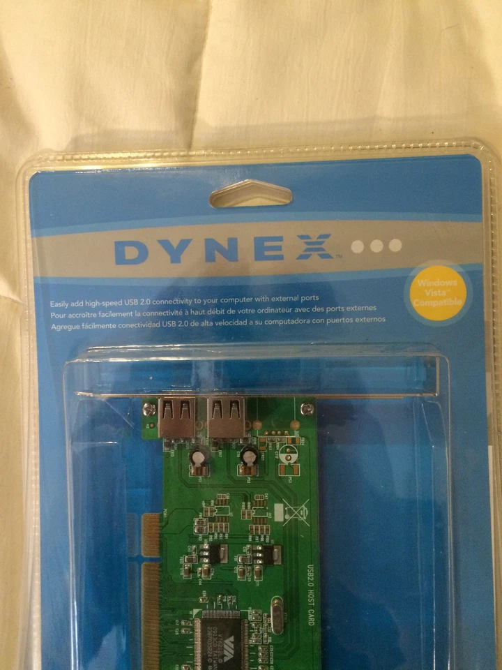 NEW DYNEX 2 PORT USB 2.0 PCI CARD W/ EXTERNAL PORTS! - Image 2 of 4