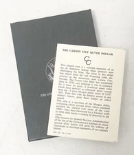 US Mint Morgan Silver $1 Dollar GSA Empty Black Box w/ Aftermarket COA ~ No Coin