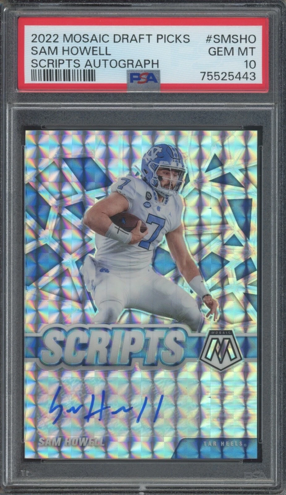 Sam Howell Panini Mosaic Draft Picks Scripts Autographs #SMSHO Base