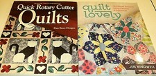Lot of 2 Quilting Books - Quick Rotary Cutter Quilts  Quilt Lovely - NEW