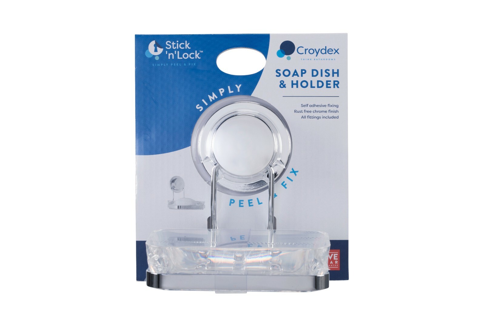 Croydex Adhesive Wall Mounted Soap Dish, Stick 'n' Lock Soap Holder for Bathroom | eBay