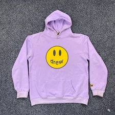 Drew Skate House Hoodie Smiley Face Purple Sweatshirt Adult Size 2XL