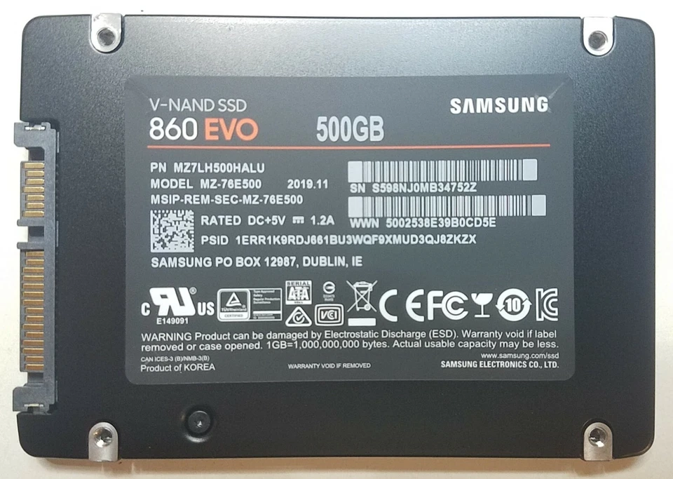 NEW Dell Inspiron 500GB Samsung SSD Drive MZ-76E500. SELECT ONE FOR YOUR MODEL  - Image 3 of 4