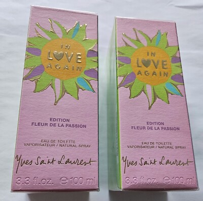 2 * YSL Yves Saint Laurent In Love Again Fleur De La Passion EDT 100 ml 3.3 oz