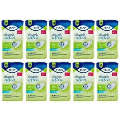 200pz TENA Assorbenti sottili Discreet ultra MINI Tripla protezione - Imagen 1 de 4