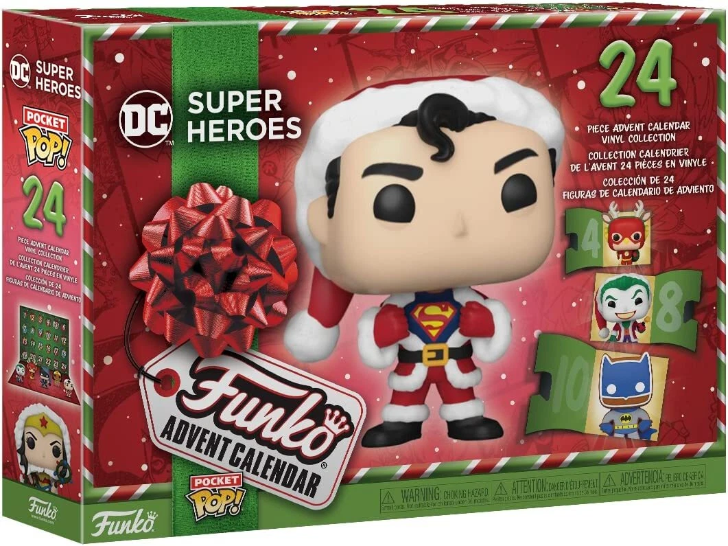 Funko Pop! Advent Calendrier Avent - DC Super Heroes 2023,24 Poche Vinyle