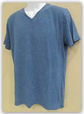 Men's V-Neck Tee shirt FADED ROYAL BLUE short sleeve Standard Fit 100% Cotton