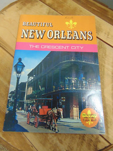 Vtg New Orleans Travel Booklet & Walking Map The Crescent City, Louisiana