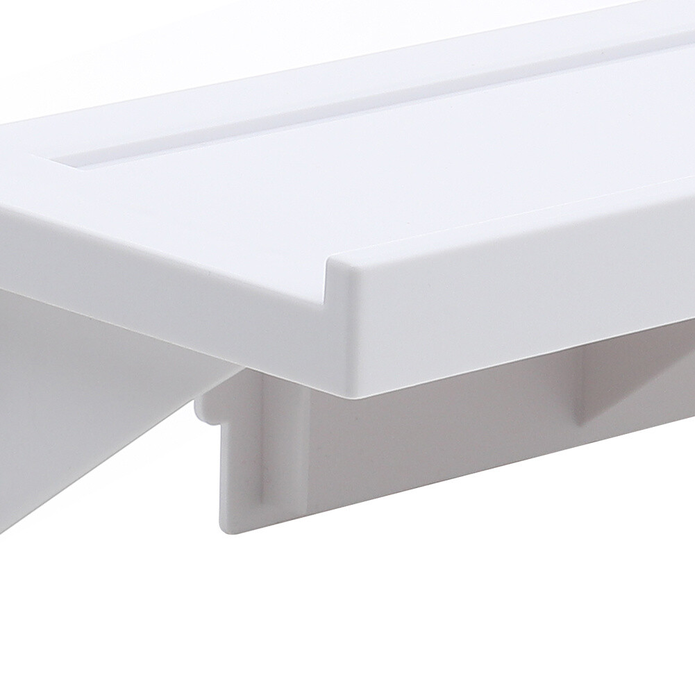 Plastic Wall Mounted Shower Caddy Shelf with Hooks for Bathroom Kitchen