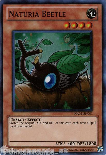 HA02-EN001 Naturia Beetle Super Rare UNL Edition Mint YuGiOh Card
