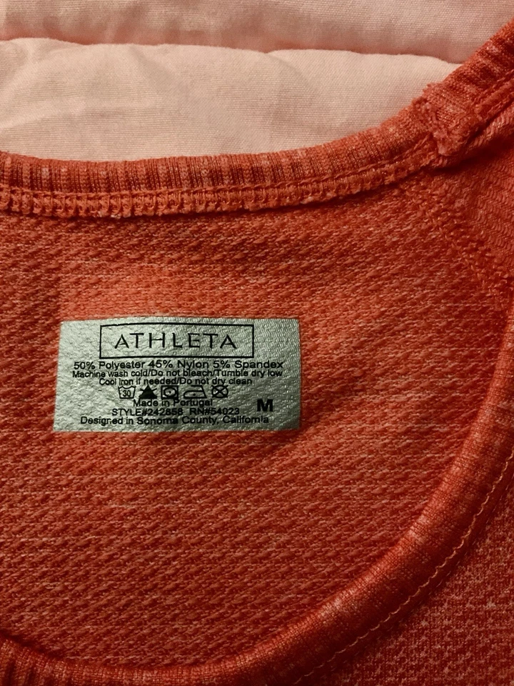 Athleta Mujer Manga Larga Térmica Coral Talla Mediana  Foto 2 de 4