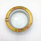 Vintage Floral Enamel, Metal & Glass Ashtray The Bucklers 5th Avenue Brand — photo 2