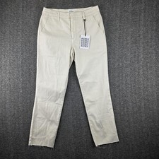 Pistola Pants Womens 27 Beige Chino Tapered Twill Stretch Casual Made In USA