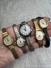 5PC VTG TIMEX Ladies Watch Lot Stretch Band Leather Tested Working