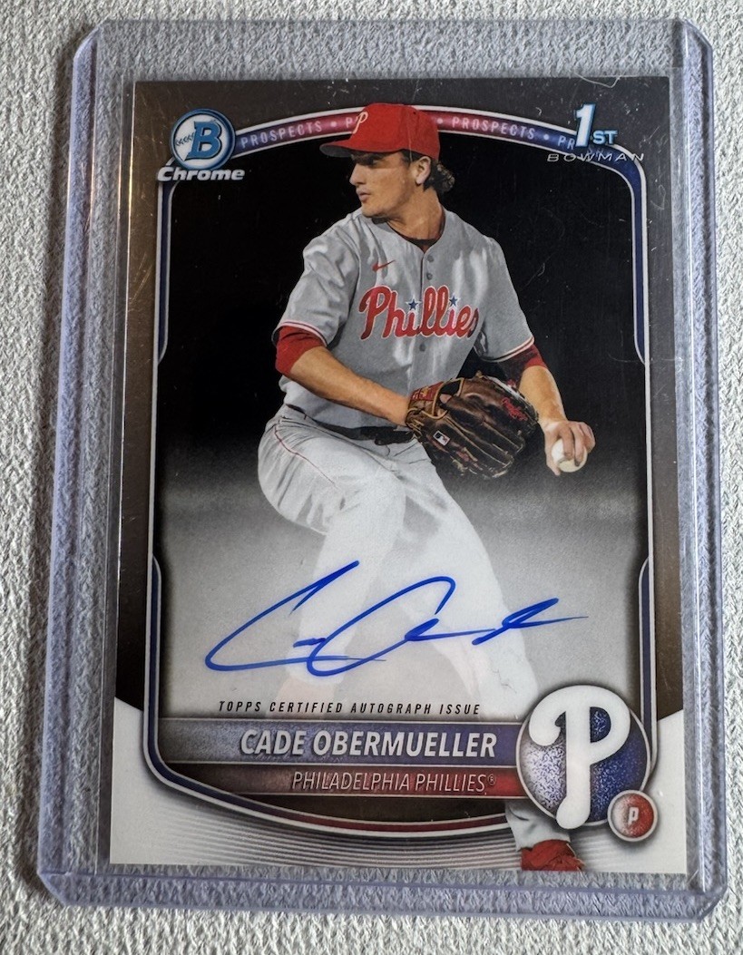 2025 Bowman Draft - Chrome Prospect Autographs Cade Obermueller #CPA-CO (AU, RC)