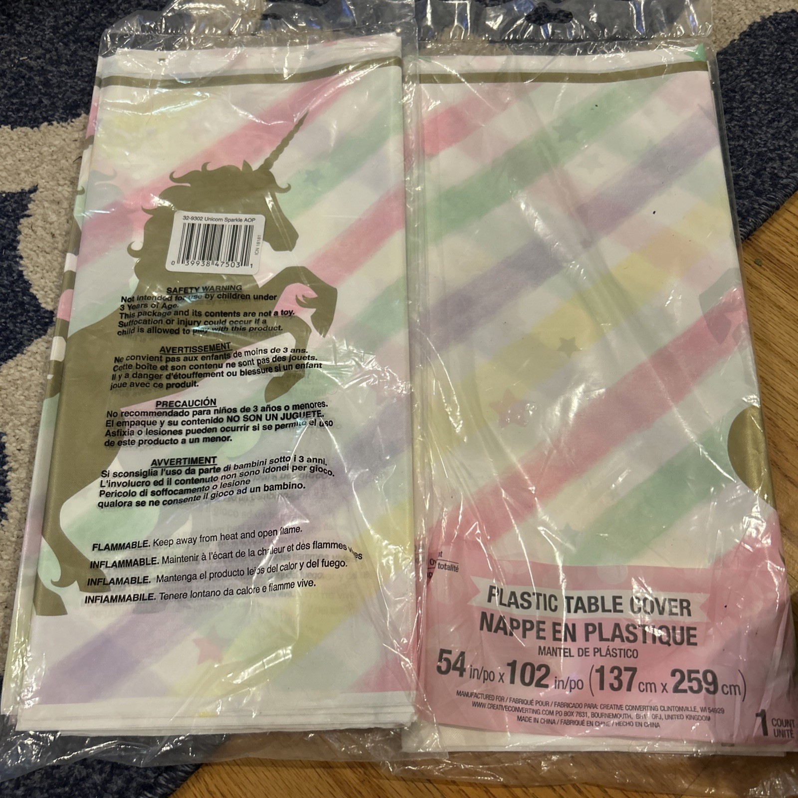 2 Pack New 54"x102"