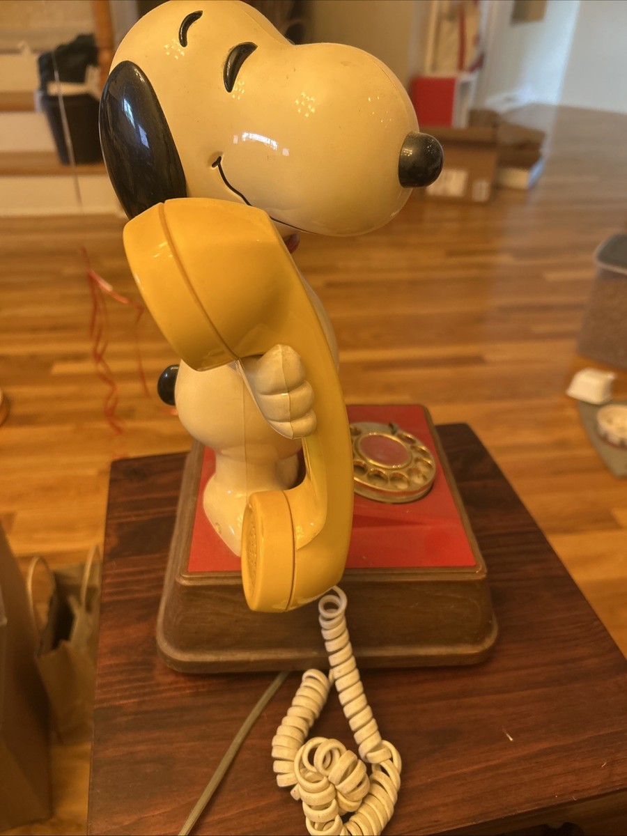 Vintage Snoopy and Woodstock Rotary Dial Phone | eBay