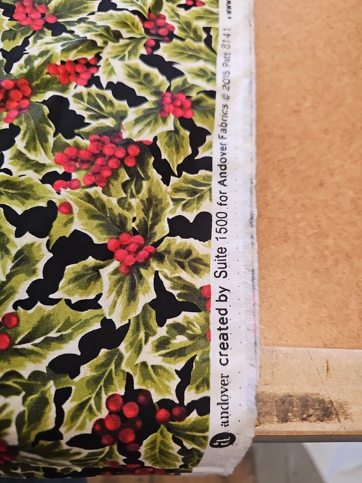 Poinsettia 圣诞棉织物 Andover Holiday Berry 按码分类 — 第 4/4 张图片