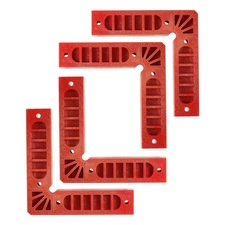 4pcs Positioning Squares Right Angle Clamp 150x150mm 90 Degree Corner Clamp, Red