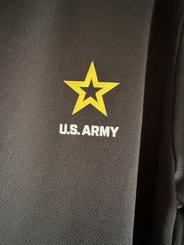 Men's Size Large Micro Fiber US Army Training Shirt T-Shirt Black New No Tags - Picture 4 of 5