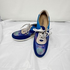 Vaneli Sport Womens Tennis Blue Multi Color Mesh Lace Up Fashion Sneakers Sz 9M