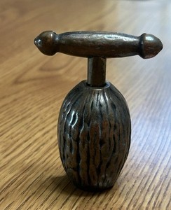 Vintage  GES. GESCHUTZT  Bronze Walnut Shaped Nutcracker