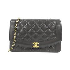 Chanel Lambskin Shoulder Bag Women Black One Size 654963