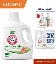 Sensitive Skin Free & Clear Liquid Laundry Detergent - 105 Loads, 105 fl oz 0.18 per gallon