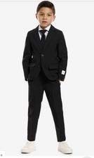 OppoSuits Boys Black Knight Suit Blazer, Pants and Tie, Size 2Y Toddler New