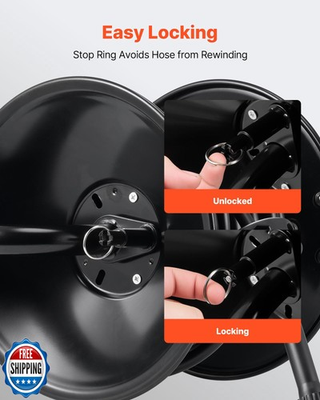 #ad #ad VEVOR Pressure Washer Hose Reel 50 ft x 3 8 inch Heavy Duty Steel Bracket Mo... $84.90