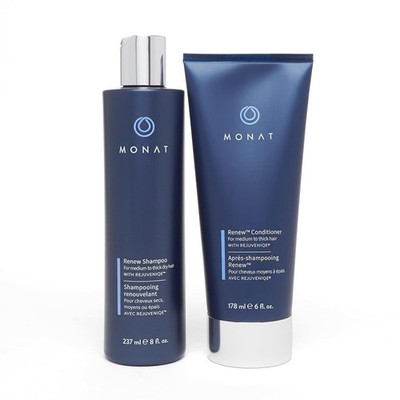 Monat Renew Shampoo & Conditioner for Med-Thick Dry Hair 8 oz & 6 oz New Sealed