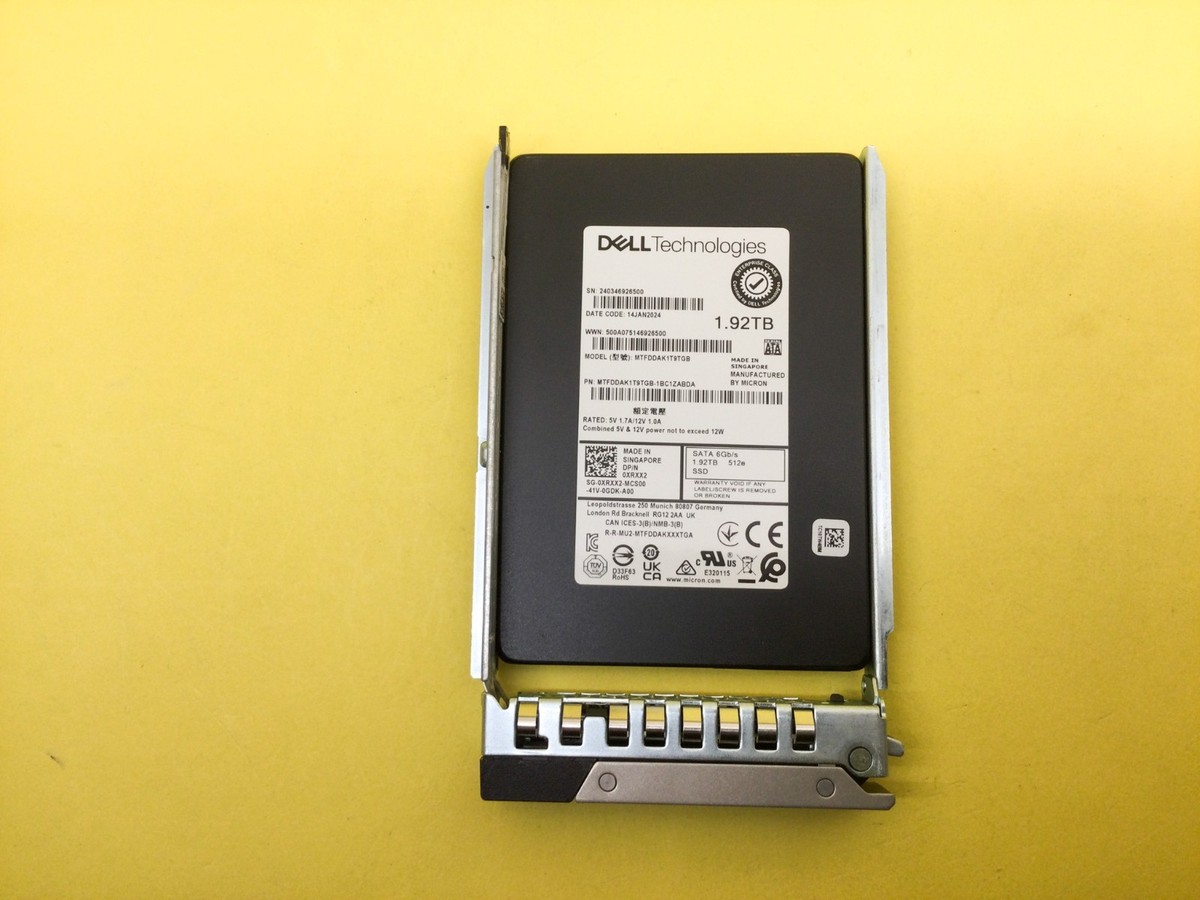 XRXX2 Dell Micron 5400 MAX 1.92TB SATA 6Gb/s Mixed Use 2.5'' SSD