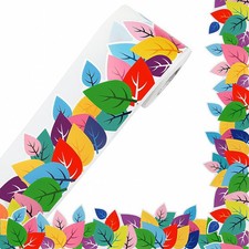 Bulletin Board Border 68.9 Ft Colorful Leaves Classroom Borders, Leaves Roll ...