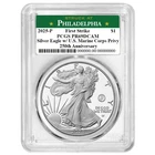 2025-P $1 1-oz Proof American Silver Eagle Marine Corps Privy PCGS PR69DCAM FS