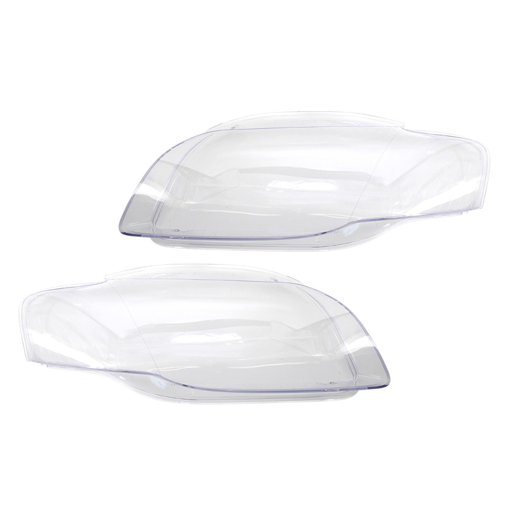 Headlight Lens Cover Headlamp Shell Fit Audi A4 B7 S4 2005-2008 Transparent Pair