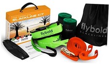Slackline Kit for Kids and Adults - 57 ft Balance Rope with COMPLETE KIT