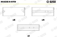 Glyco Kurbelwellenlager H1328/5 STD FüR Skoda VW