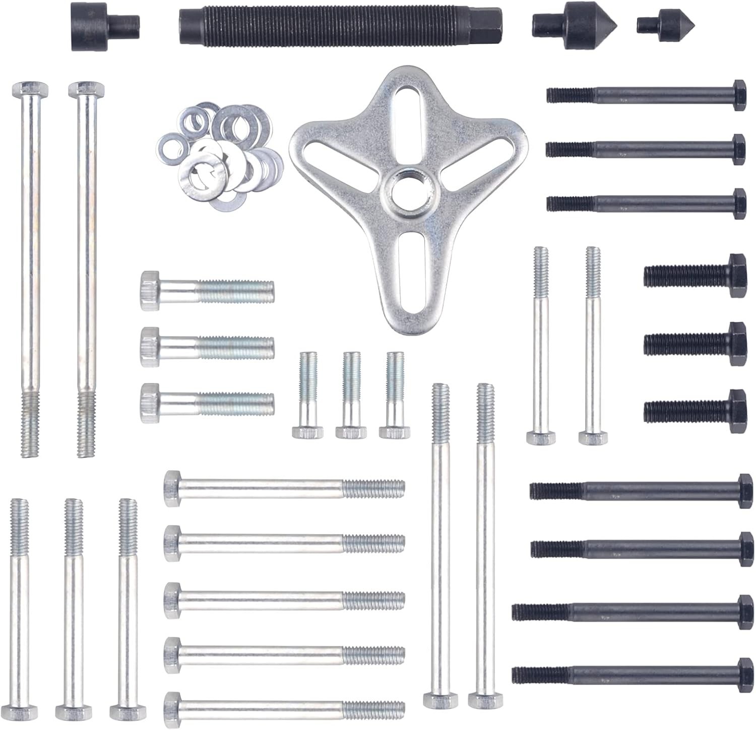 Harmonic Balancer Puller Set, 46 Pcs Flywheel Steering Wheel Puller Kit Gear ... thumbnail 5