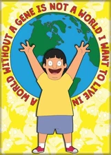 Bob's Burgers Animated TV Series A World Without Gene Refrigerator Magnet UNUSED