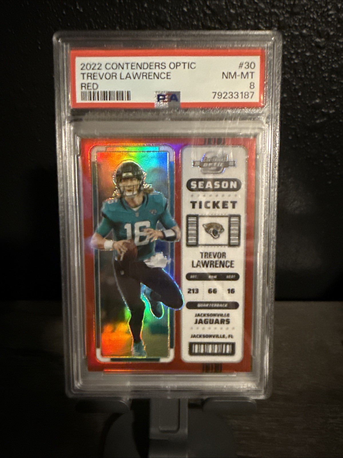 2022 Panini Contenders Optic - Season Ticket Trevor Lawrence #30 Red Prizm /175