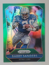 Panini 2015 Prizm Football Barry Sanders Green Prizm #146 Detroit Lions NFL
