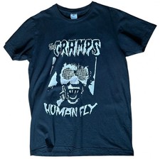 The Cramps Human Fly Band T Shirt Psychobilly Punk Horror Black Cotton Tee L