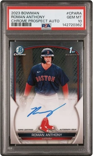 2023 Bowman Roman Anthony 1st Chrome  Prospect Auto PSA 10 Gem MT CPA-RA