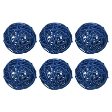 6 Pcs Wicker Rattan Balls 3.2 Inch Rattan Decorative Balls Vase Fillers for W...