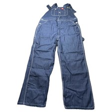 Dickies Bib Overalls 44x30 Mens Indigo Denim Blue