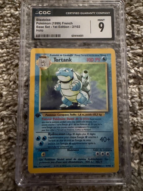 Pokemon Tortank Base Set 1st Edition Holo Rare #2 CGC 9 Mint POP 18